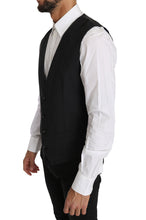 Gray Solid 100% Wool Waistcoat Vest Dolce & Gabbana