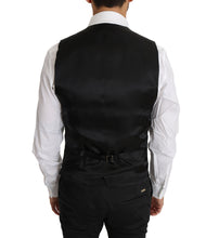 Black Solid Wool Silk Waistcoat Vest Dolce & Gabbana