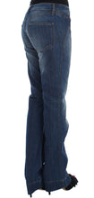 Blue Wash Cotton Stretch Boot Cut Jeans Cavalli