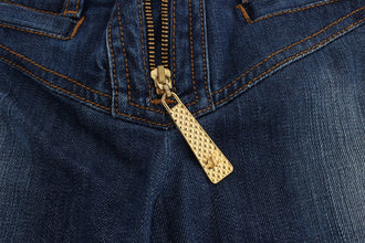Blue Wash Cotton Stretch Boot Cut Jeans Cavalli