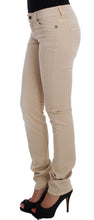 Beige Wash Slim Fit Cotton Stretch Jeans Cavalli