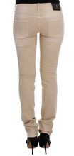 Beige Wash Slim Fit Cotton Stretch Jeans Cavalli