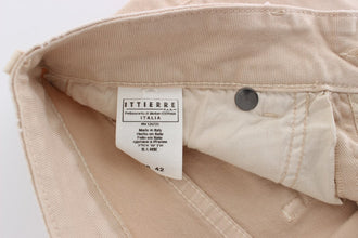 Beige Wash Slim Fit Cotton Stretch Jeans Cavalli