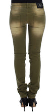Green Wash Slim Fit Cotton Stretch Jeans Cavalli