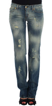 Blue Cotton Low Waist Jeans Cavalli