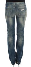 Blue Cotton Low Waist Jeans Cavalli