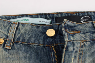 Blue Cotton Low Waist Jeans Cavalli