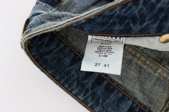 Blue Cotton Low Waist Jeans Cavalli