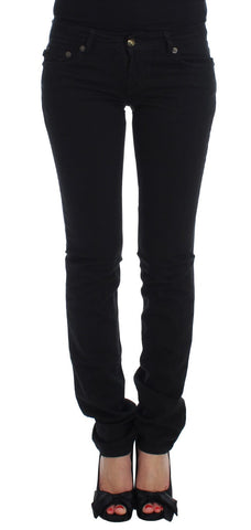 Black Cotton Stretch Slim Skinny Fit Jeans Cavalli
