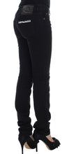 Black Cotton Stretch Slim Skinny Fit Jeans Cavalli