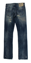 Blue Wash Torn Cotton Straight Fit Jeans Cavalli