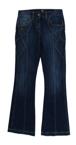 Blue Cotton Stretch Low Waist Jeans Cavalli