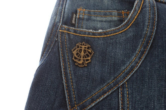 Blue Cotton Stretch Low Waist Jeans Cavalli
