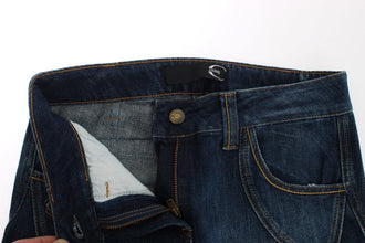 Blue Cotton Stretch Low Waist Jeans Cavalli