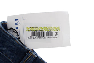 Blue Cotton Stretch Low Waist Jeans Cavalli