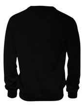 Dolce & Gabbana Black Logo Wool Crew Neck Pullover Sweater