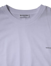 Balenciaga White Logo Cotton Crew Neck Short Sleeves T-shirt