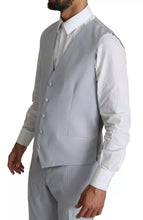 Dolce & Gabbana Light Blue SICILIA Wool 3 Piece Suit