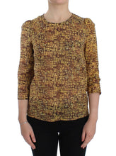 Multicolor Mosaic Print Silk Blouse T-shirt Dolce & Gabbana