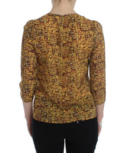 Multicolor Mosaic Print Silk Blouse T-shirt Dolce & Gabbana