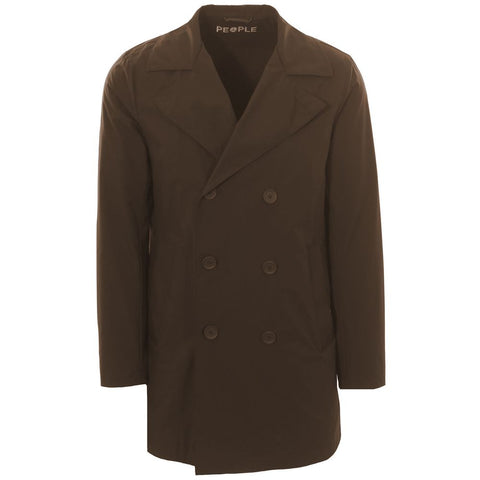 People Of Shibuya Brown Recycled Polyester Men Jacket