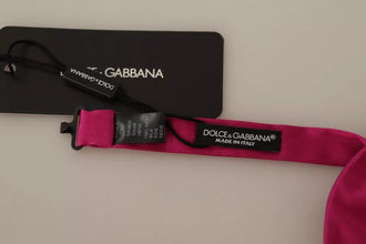 Dolce & Gabbana Pink 100% Silk Adjustable Neck Bow Tie Men
