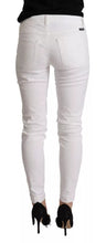 Dolce & Gabbana White Cotton Denim Pretty Slim Fit Jeans