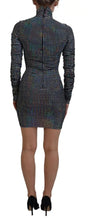 Dolce & Gabbana Black Embellished Nylon Bodycon Mini Dress