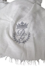Dolce & Gabbana Gray Cashmere Wrap Shawl Fringe Scarf