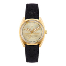 Black Leather Watch Adidas