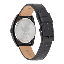 Black Leather Watch Adidas