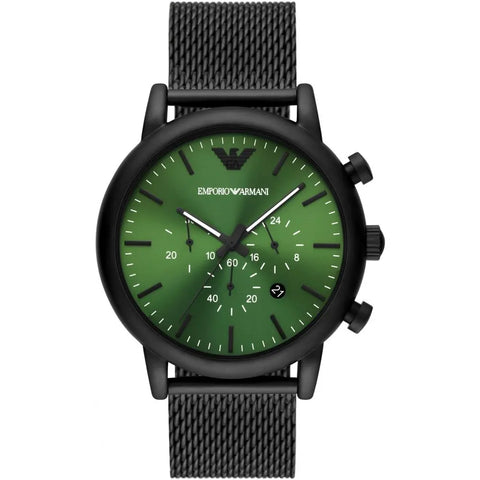 Black Metal Watch Armani