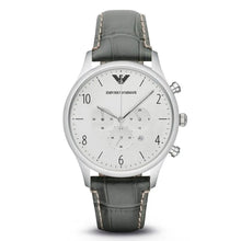 Green Leather Watch Armani