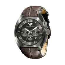 Brown Cowhide Watch Armani