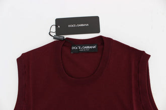 Red Sleeveless Crewneck Vest Pullover Dolce & Gabbana