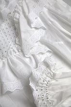 Dolce & Gabbana White Cotton Lace Trim Turtle Neck Blouse