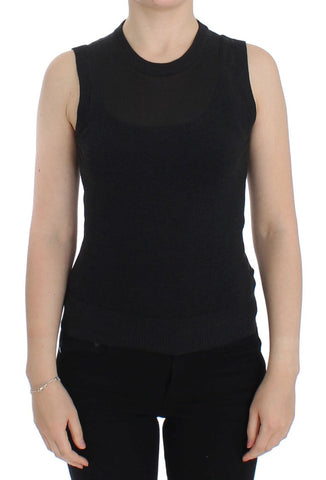 Black Sleeveless Crewneck Vest Pullover Dolce & Gabbana