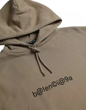 Brown Cotton Symbolic Molleton Bouclette Hooded Sweater Balenciaga