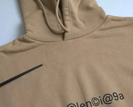 Brown Cotton Symbolic Molleton Bouclette Hooded Sweater Balenciaga