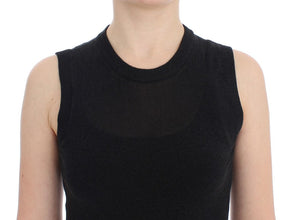 Black Sleeveless Crewneck Vest Pullover Dolce & Gabbana