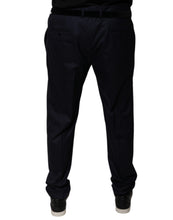 Dolce & Gabbana Dark Blue Tapered Formal Dress Pants