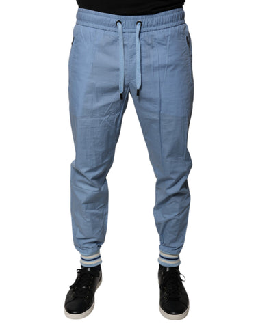 Dolce & Gabbana Blue Cotton Jogger Sweatpants Pants