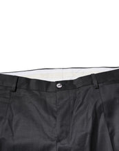 Dolce & Gabbana Black Wool Tapered Formal Dress Pants