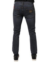 Dolce & Gabbana Dark Gray Cotton Skinny Denim Jeans