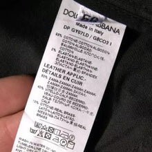 Dolce & Gabbana Black Ripped Logo Cotton Skinny Denim Jeans