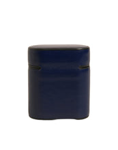 Dolce & Gabbana Blue Leather Logo Print Flip Holder Airpods Case