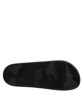 Dolce & Gabbana Black Divers Leather Flats Slides Sandals Beachwear Shoes