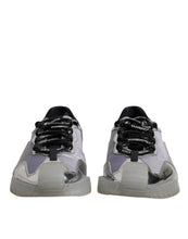 Dolce & Gabbana Silver Black Nylon NS1 Low Top Sneakers Shoes