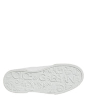 Dolce & Gabbana White Leather Low Top Lace Up Sneakers Shoes