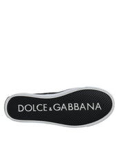 Dolce & Gabbana Black Tropical Print Low Top Sneakers Shoes